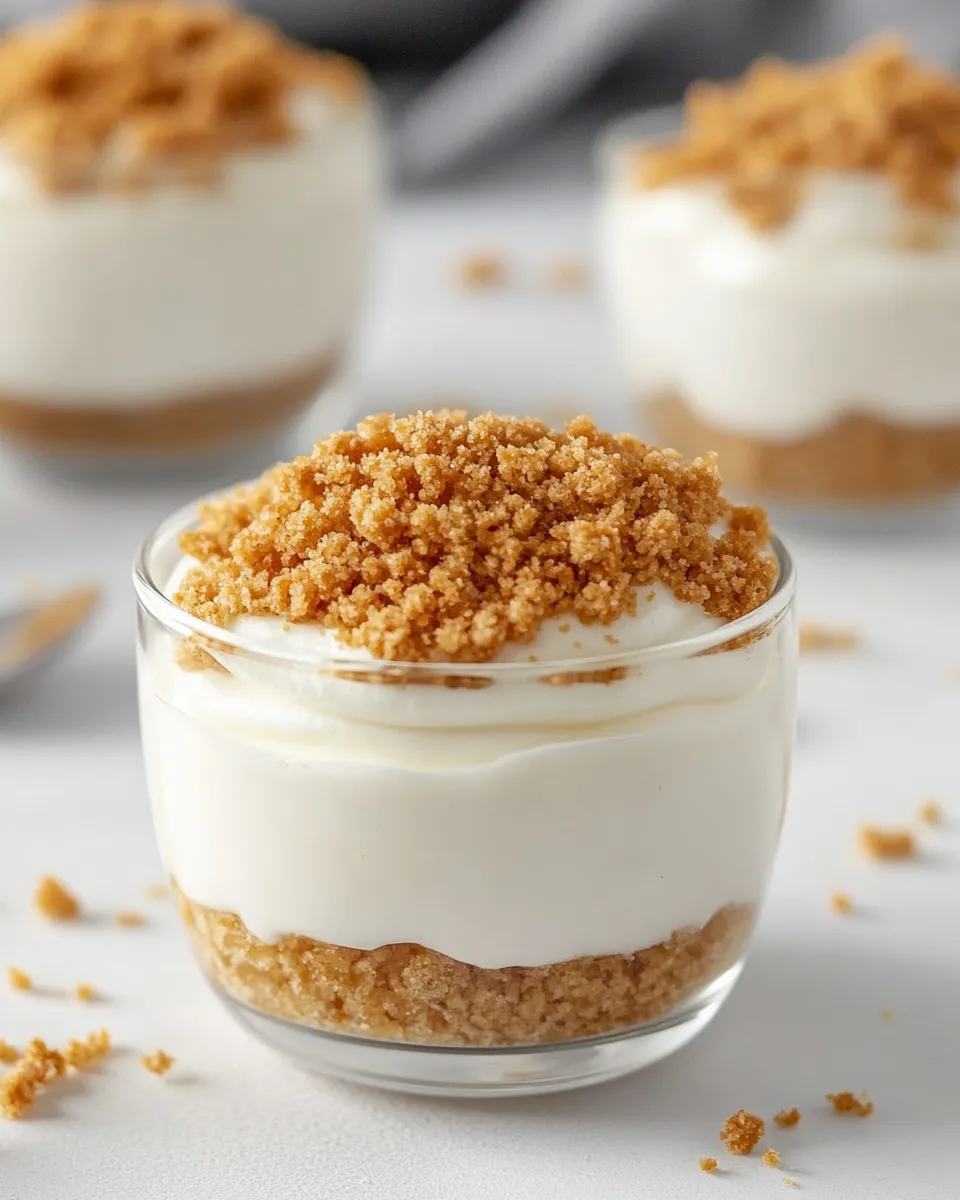 Classic No Bake Cheesecake Cups with Graham Crumble Topping image