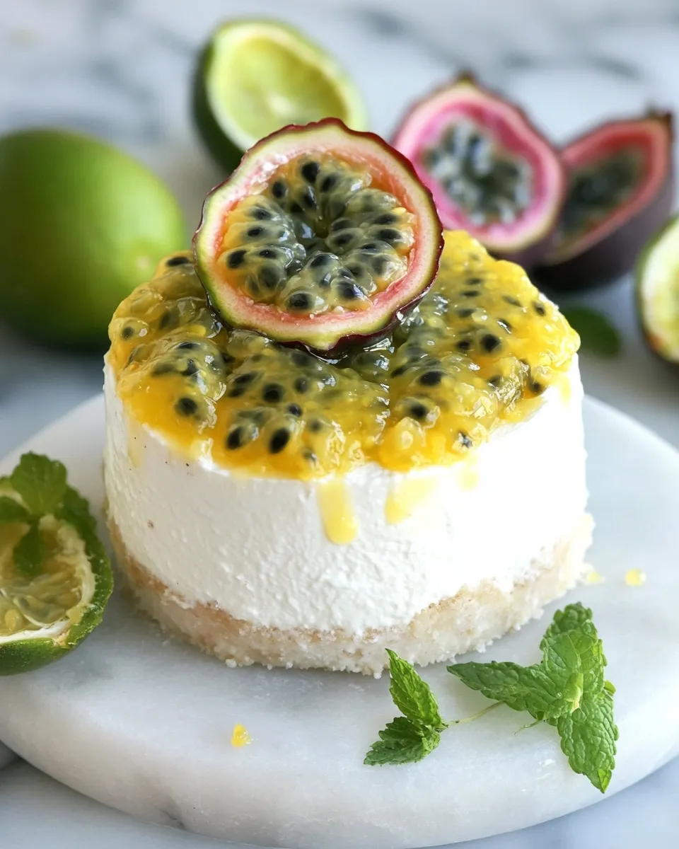 Classic No Bake Passion Fruit Cheesecake image