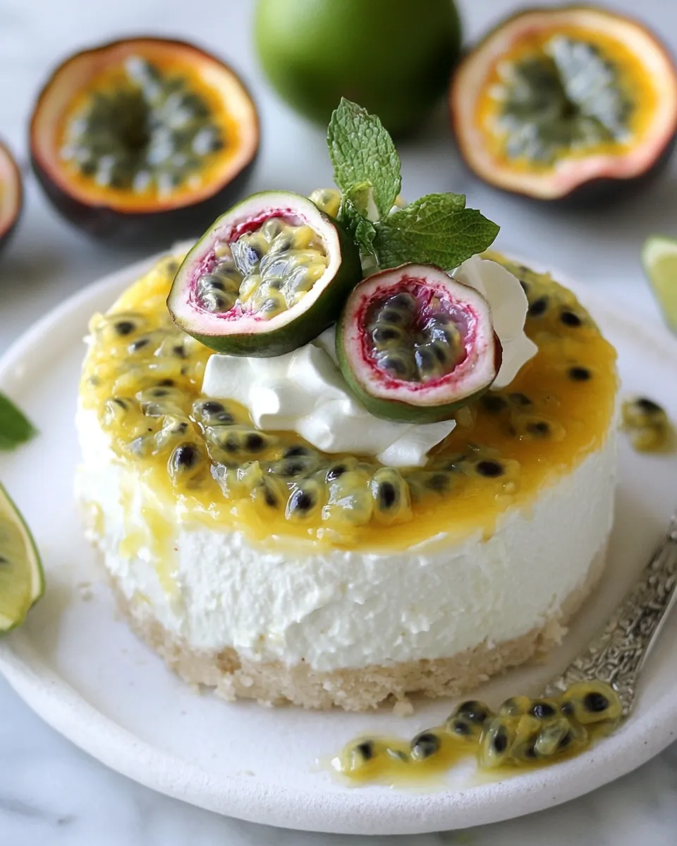 Easy No Bake Passion Fruit Cheesecake picture