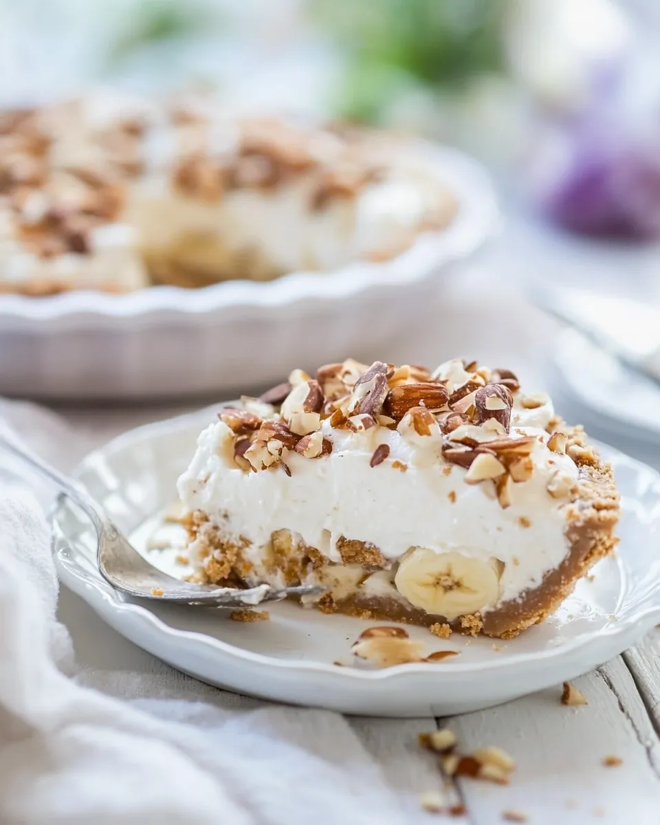 Delicious No Bake Vegan Banana Cream Pie (Paleo) shot