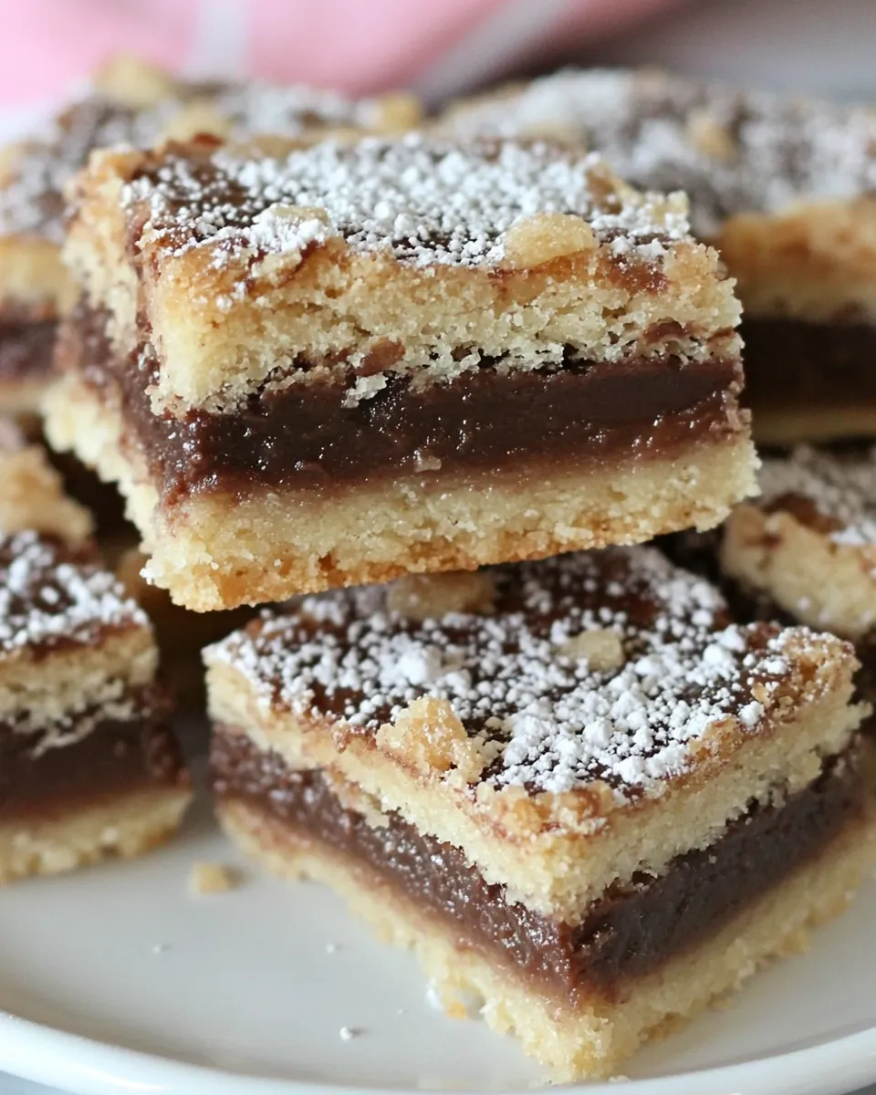 Classic Nutella Shortbread Bars image