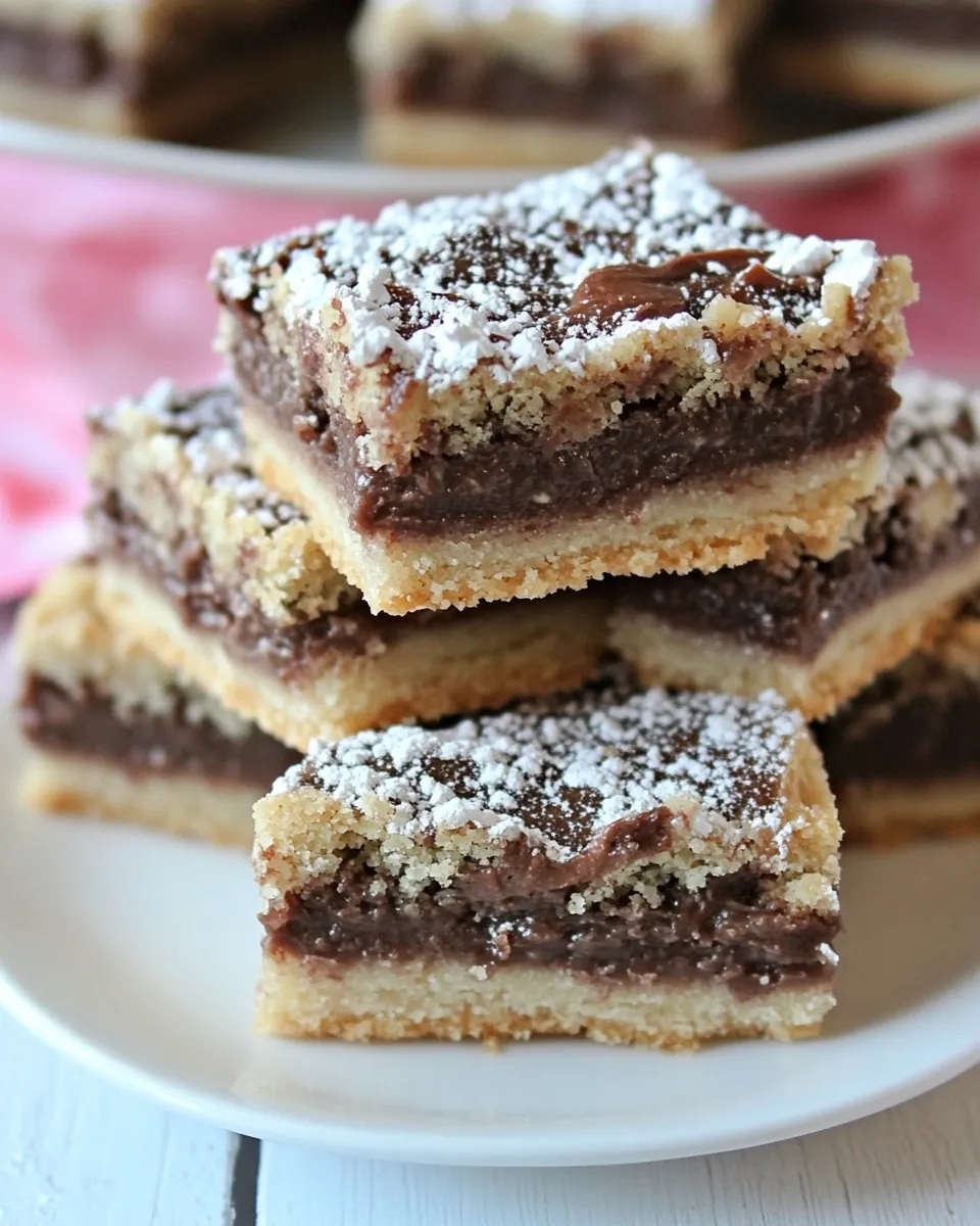 Easy Nutella Shortbread Bars picture
