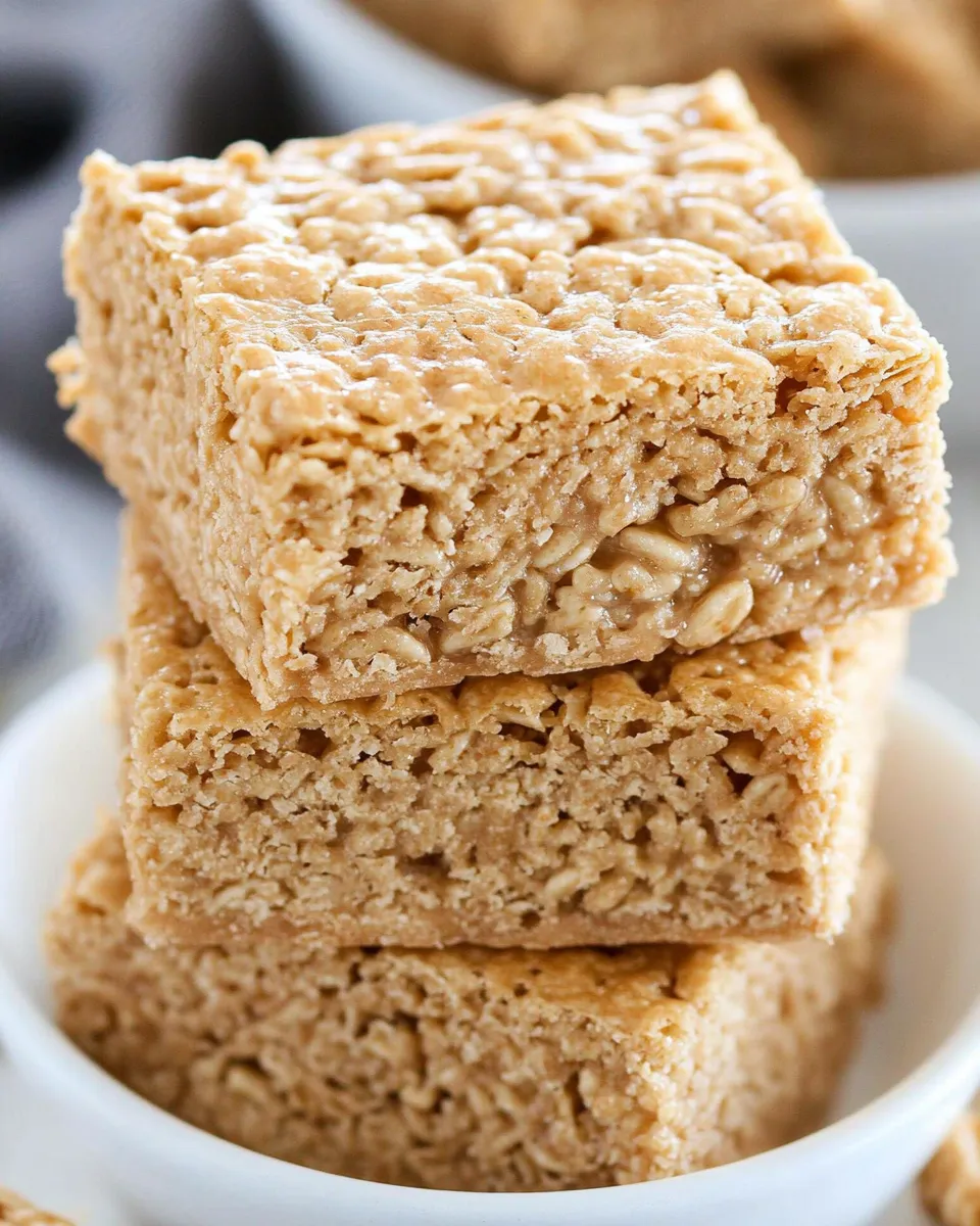 Homemade Nutter Butter Rice Krispie Bars Recipe image