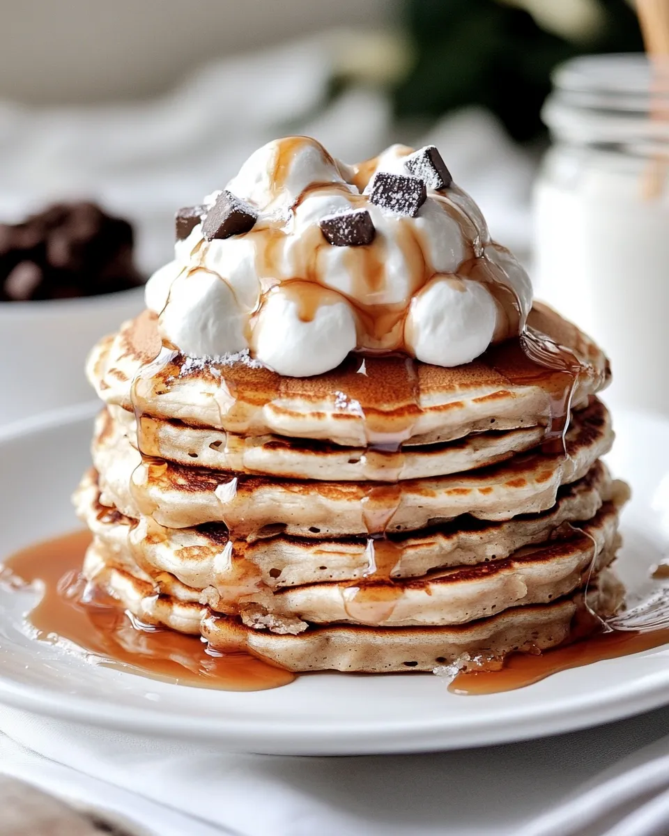 Classic OLD Fluffy Smores Pancakes image