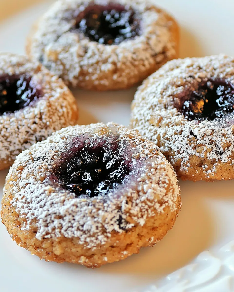 Quick Oatmeal Forest Berries Thumbprints Cookies shot