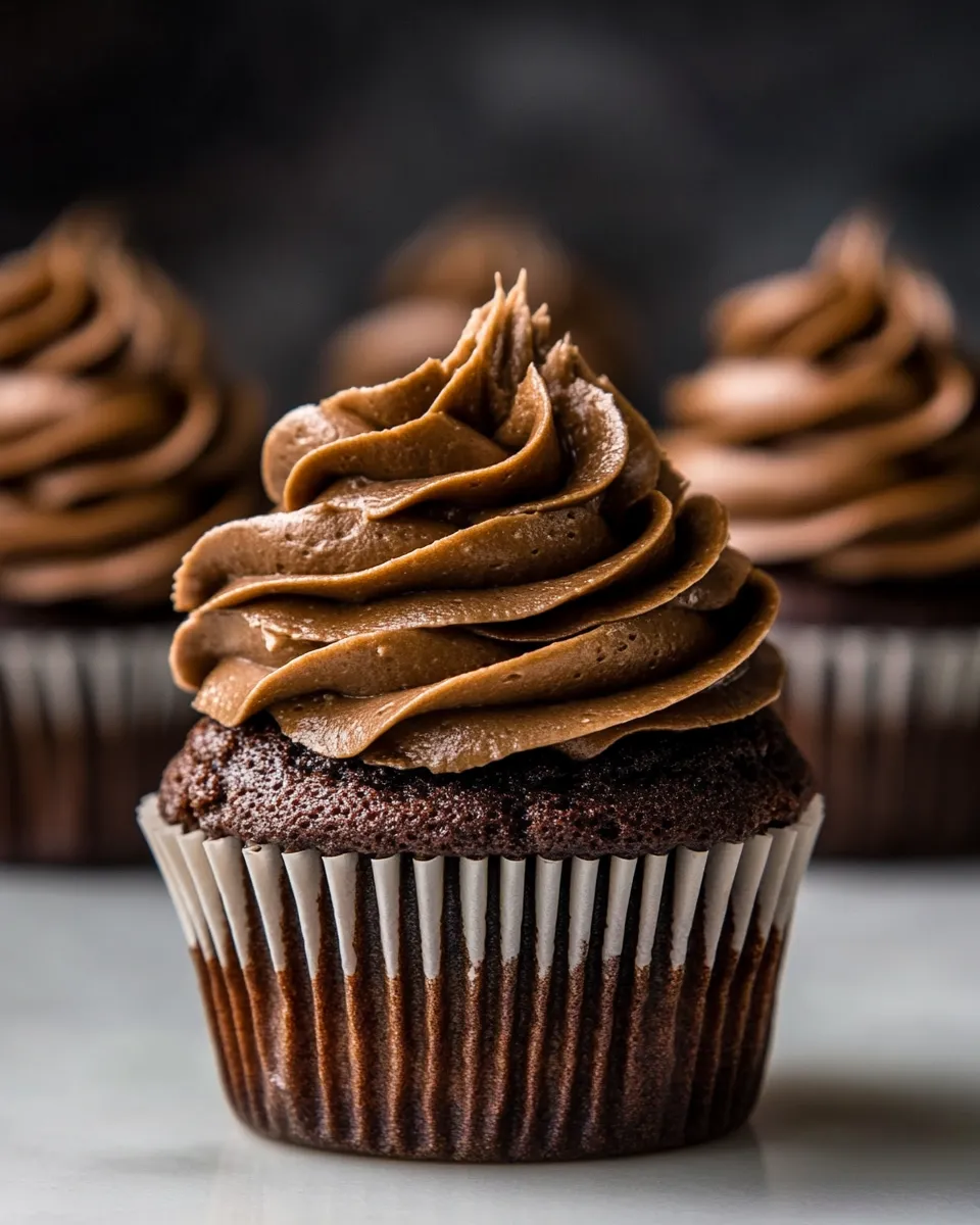Delicious One-Bowl Chocolate Cupcakes shot