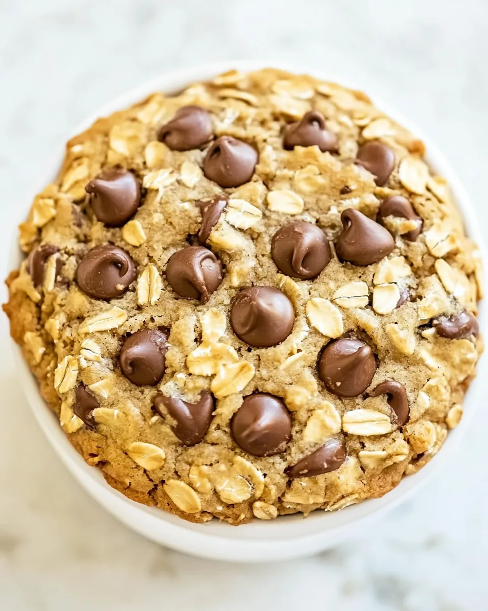 Classic One-Bowl, No-Mixer, Extra-Large Oatmeal Chocolate Chip Cookie image