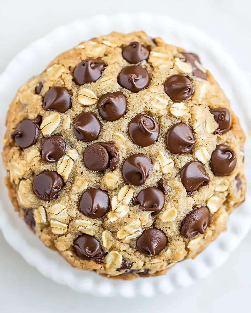 Easy One-Bowl, No-Mixer, Extra-Large Oatmeal Chocolate Chip Cookie picture