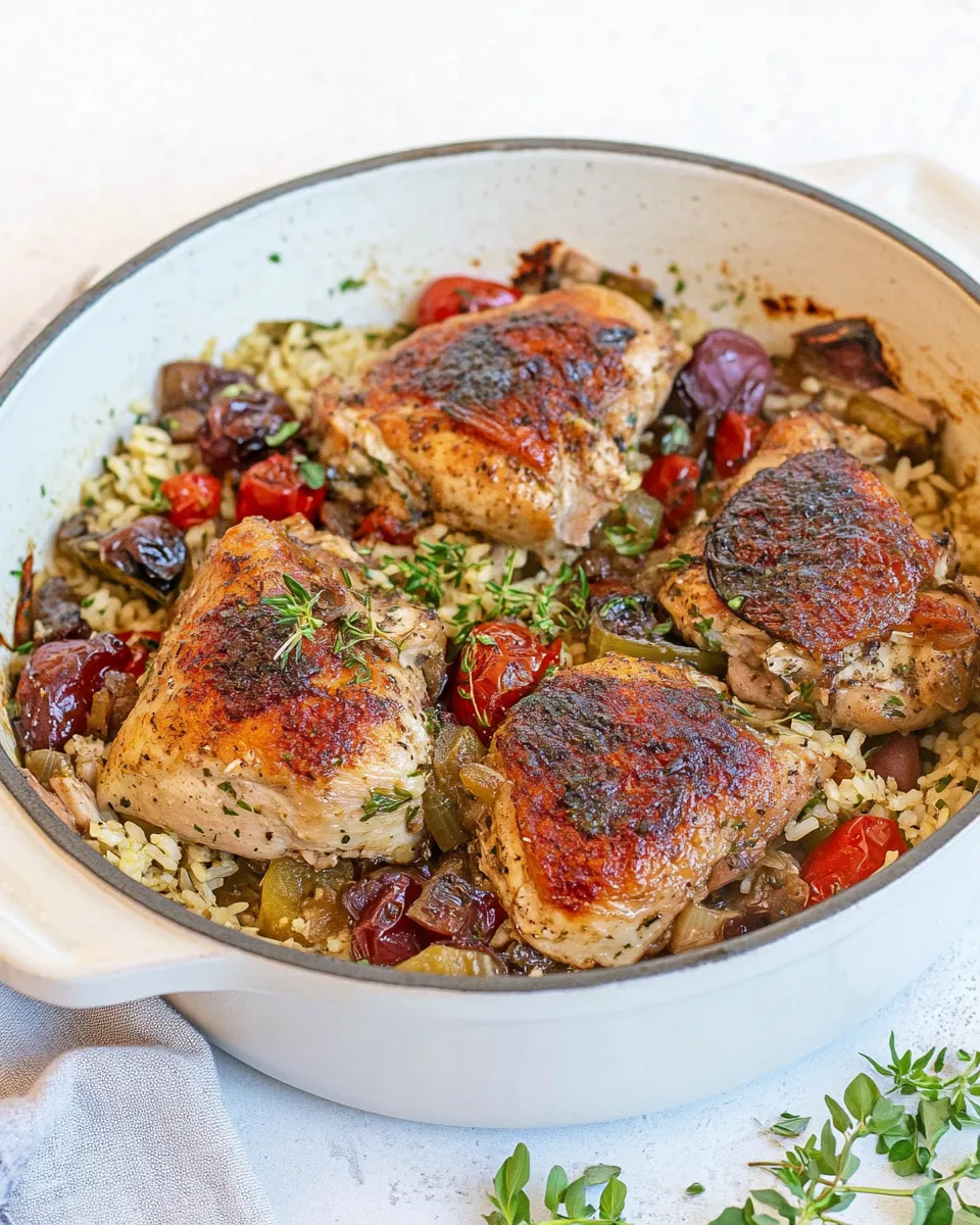 Delicious One-Pot Mediterranean Chicken and Rice photo