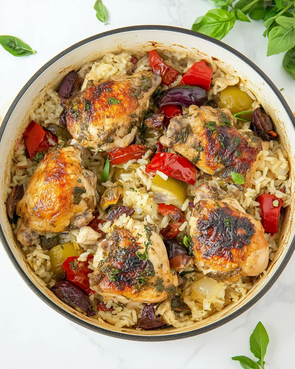 Superb One-Pot Mediterranean Chicken and Rice shot