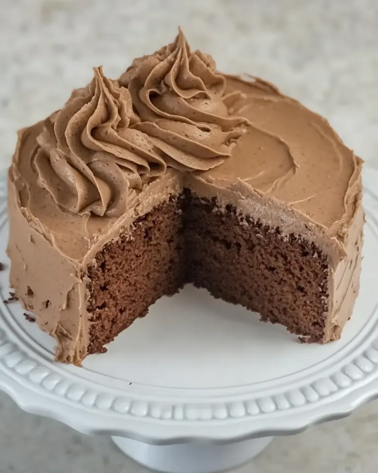 Homemade One Layer Mocha Cake photo
