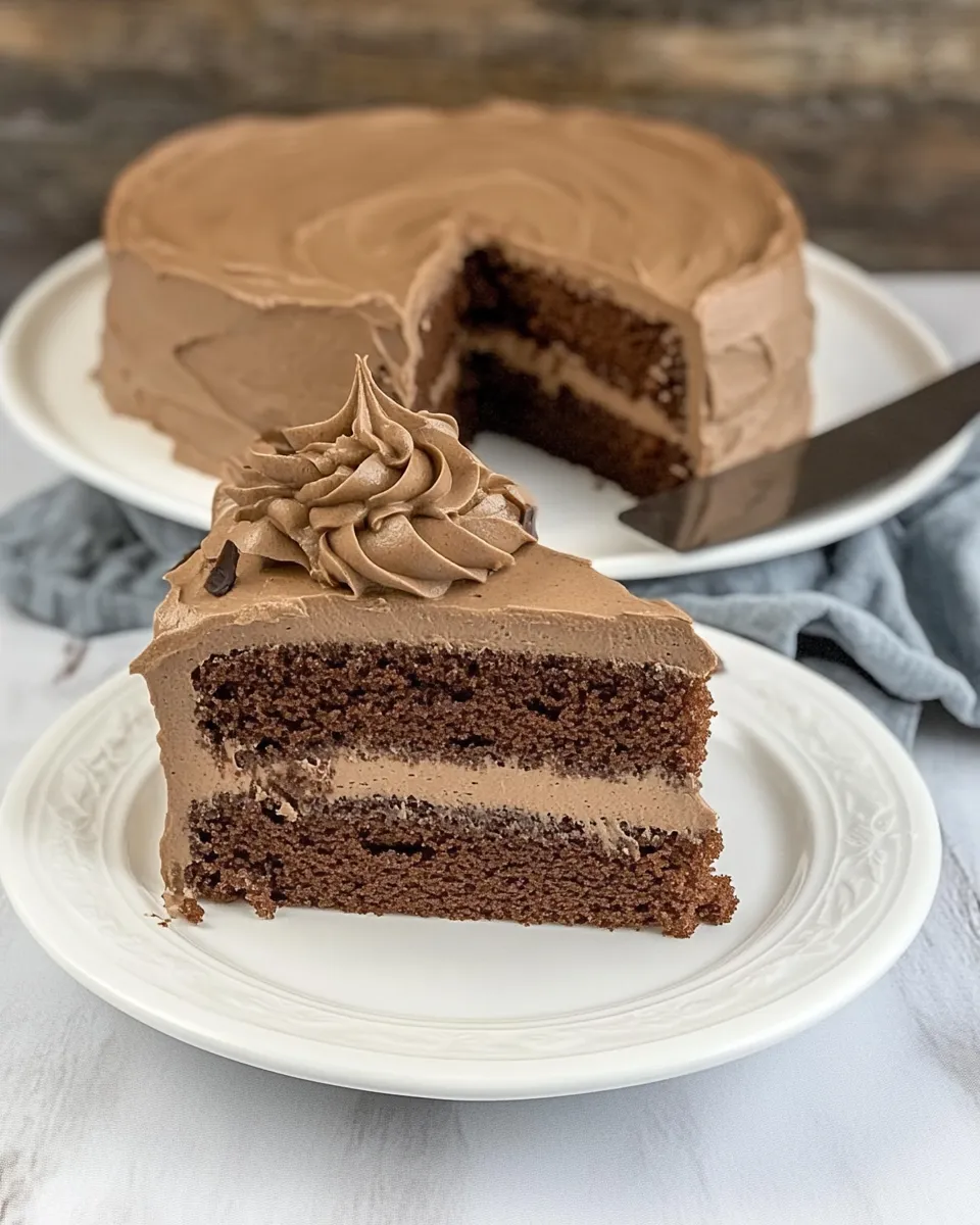 Classic One Layer Mocha Cake image