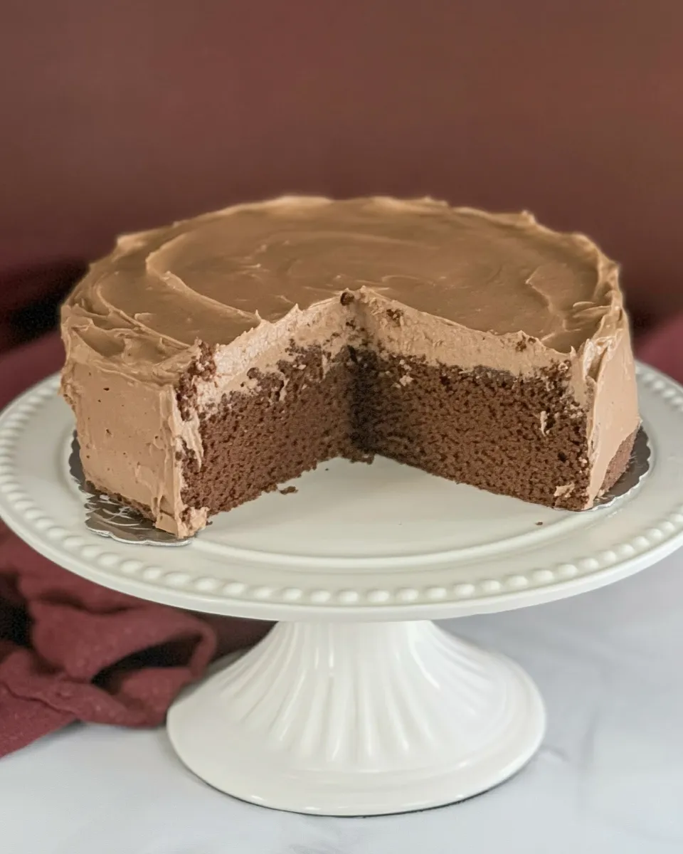 Easy One Layer Mocha Cake recipe photo