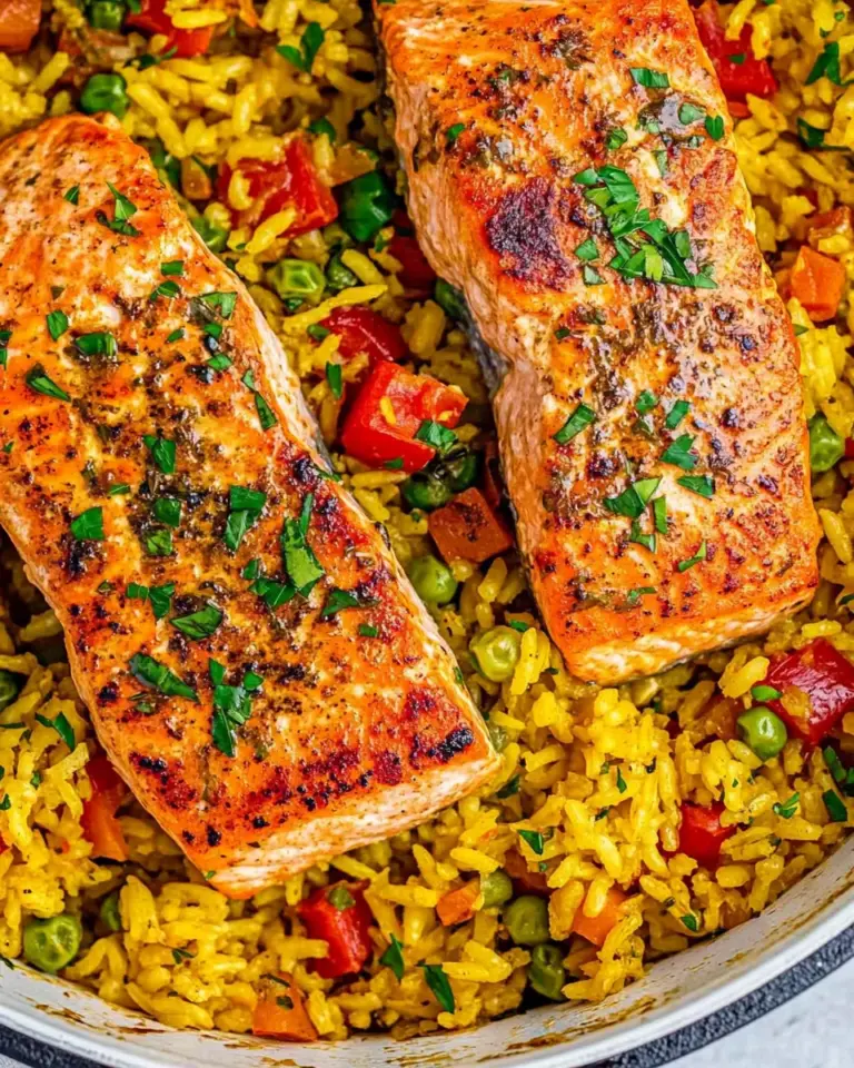 Homemade One Pot Salmon And Rice photo