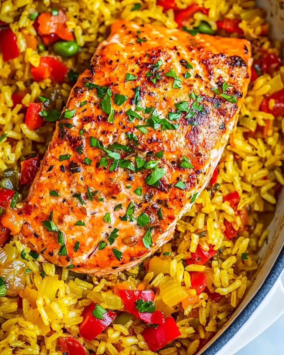 Classic One Pot Salmon And Rice image