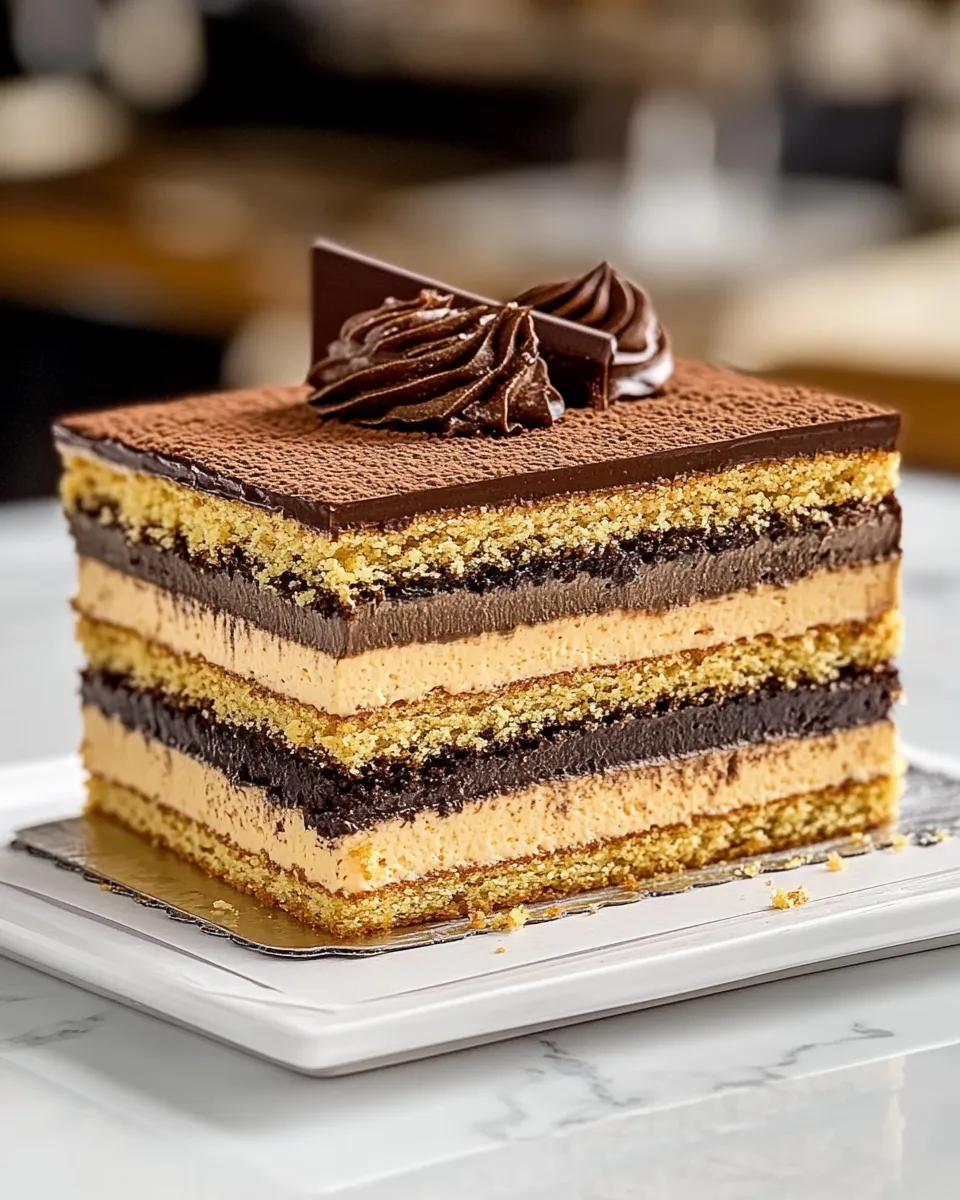 Delicious Opera Cake shot