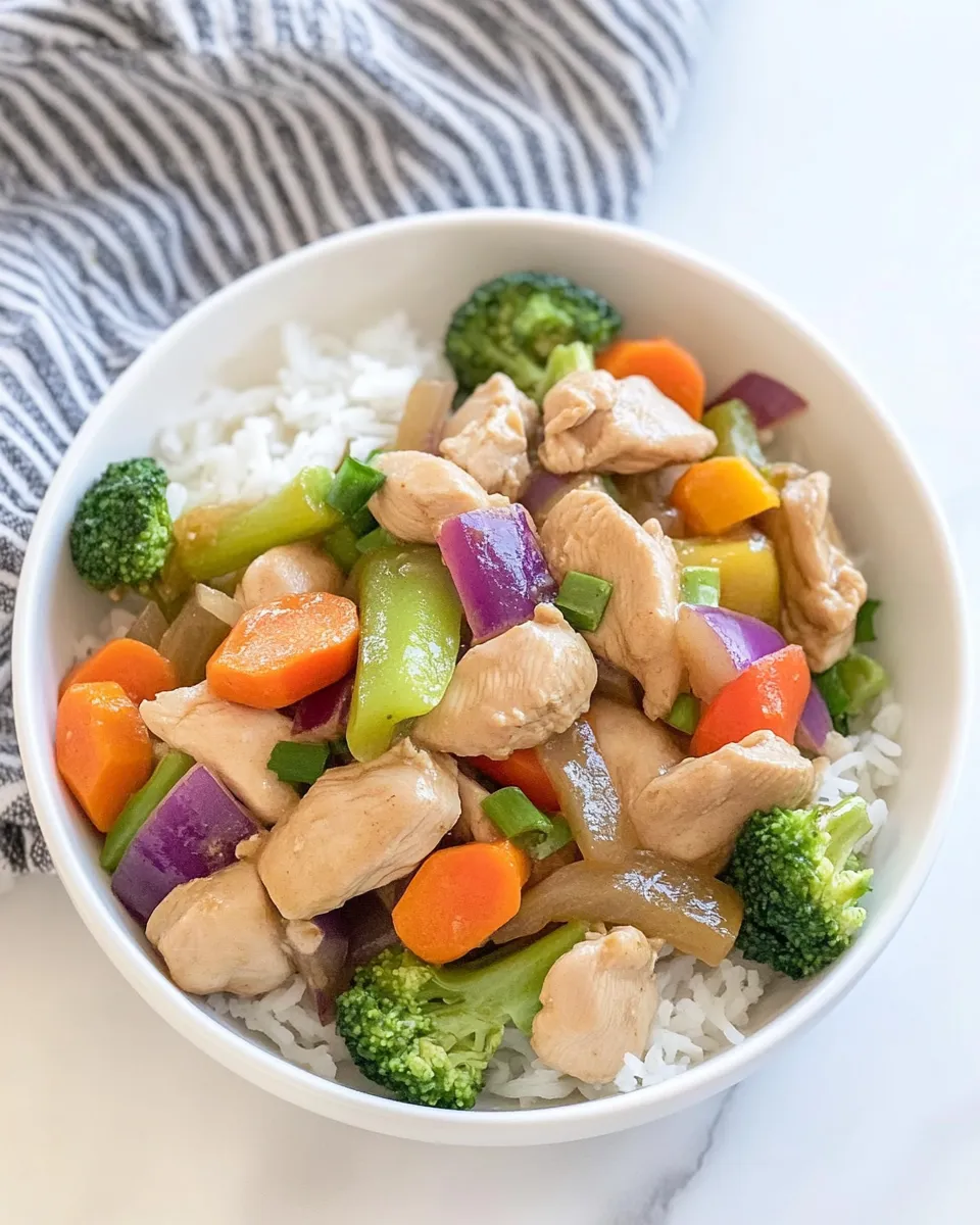 Delicious Orange Ginger Chicken Stir Fry shot