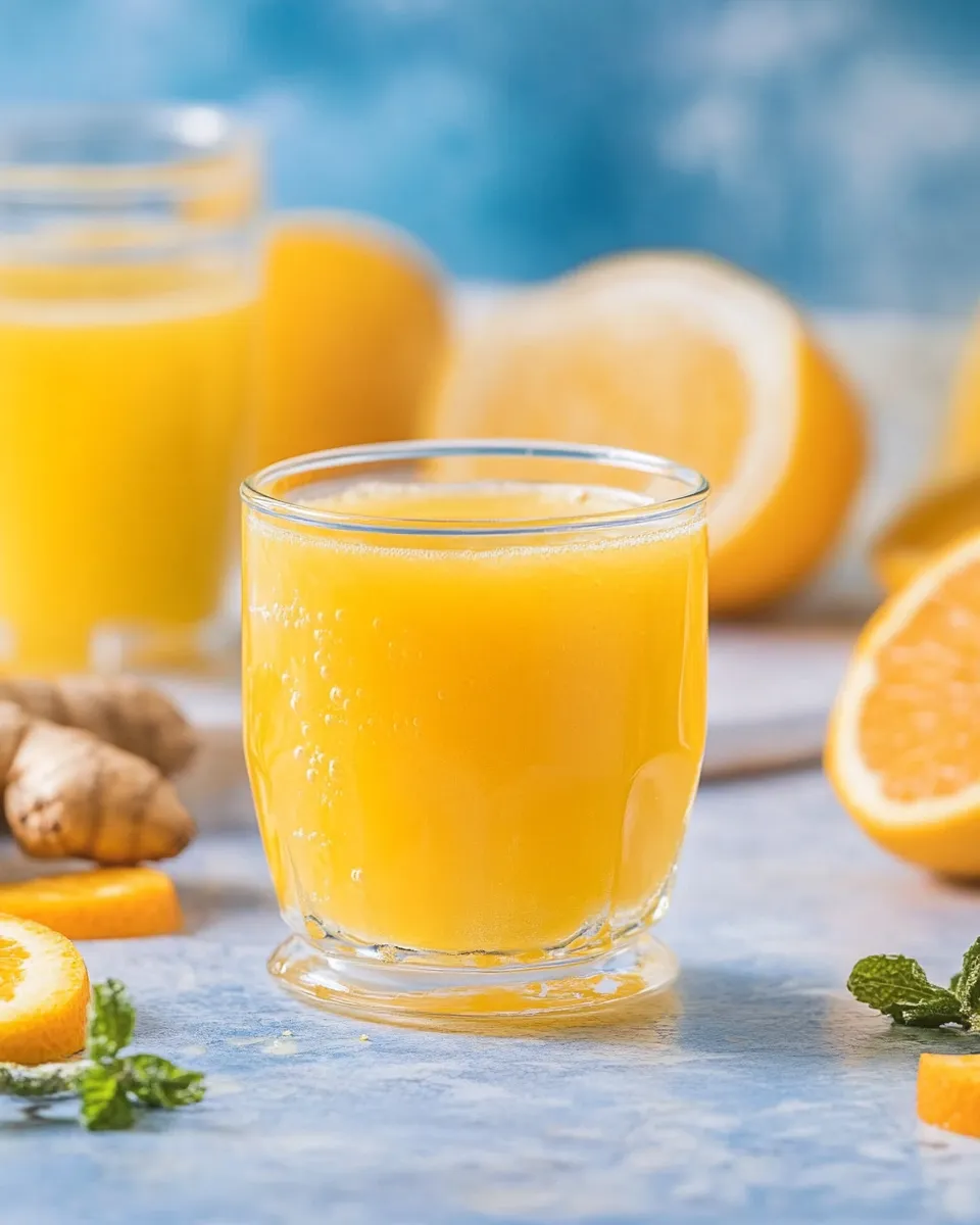 Homemade Orange Ginger Wellness Shot Recipe image