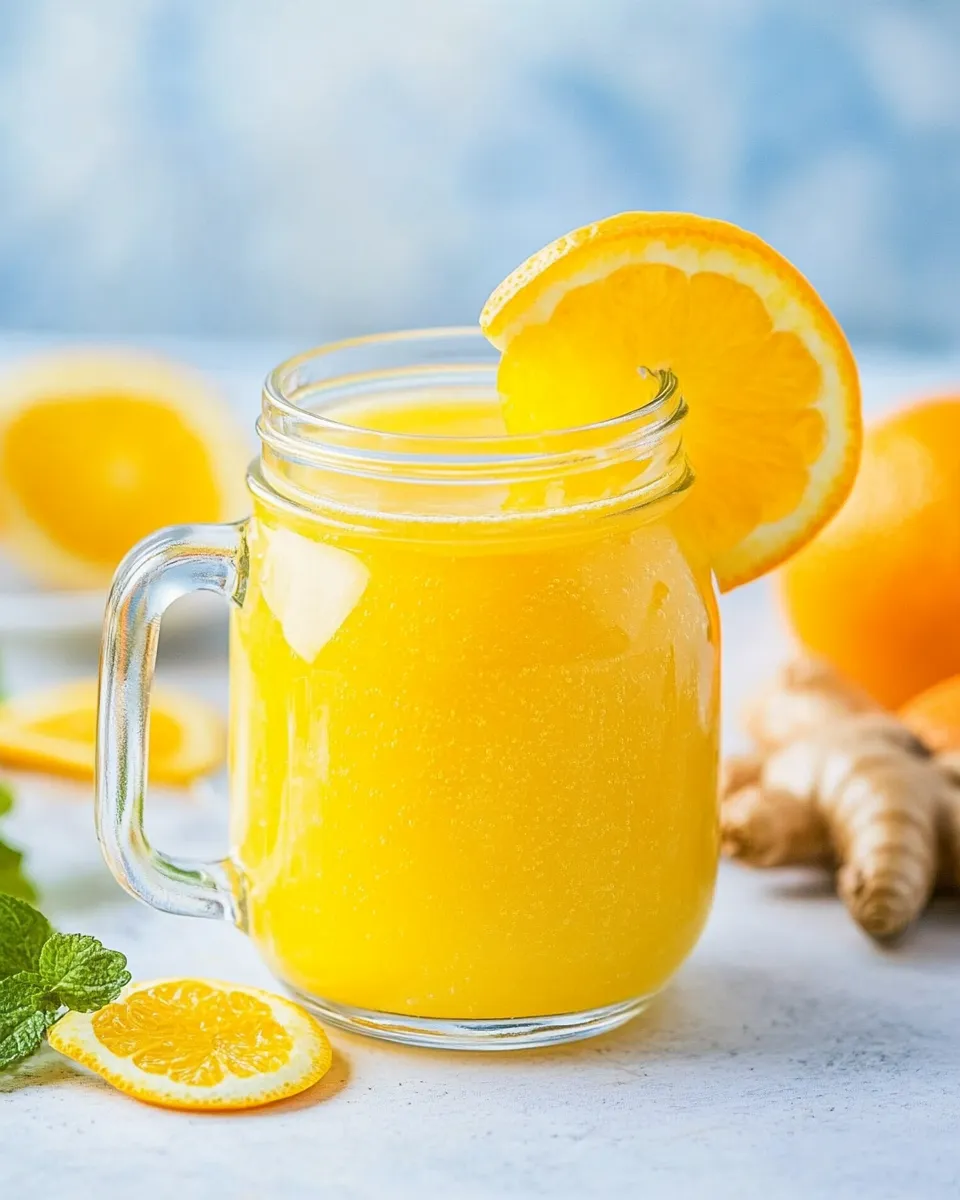 Easy Orange Ginger Wellness Shot Recipe shot
