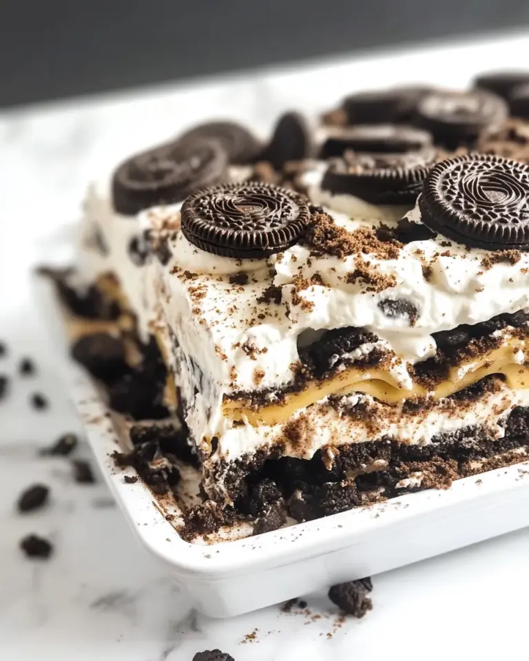 Homemade Oreo Lasagna Dessert photo