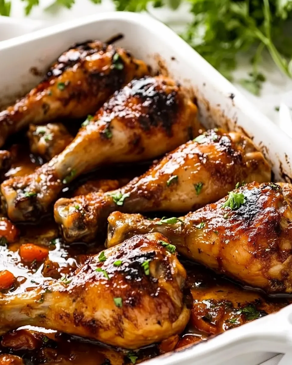 Delicious Oven Baked Chicken Legs shot