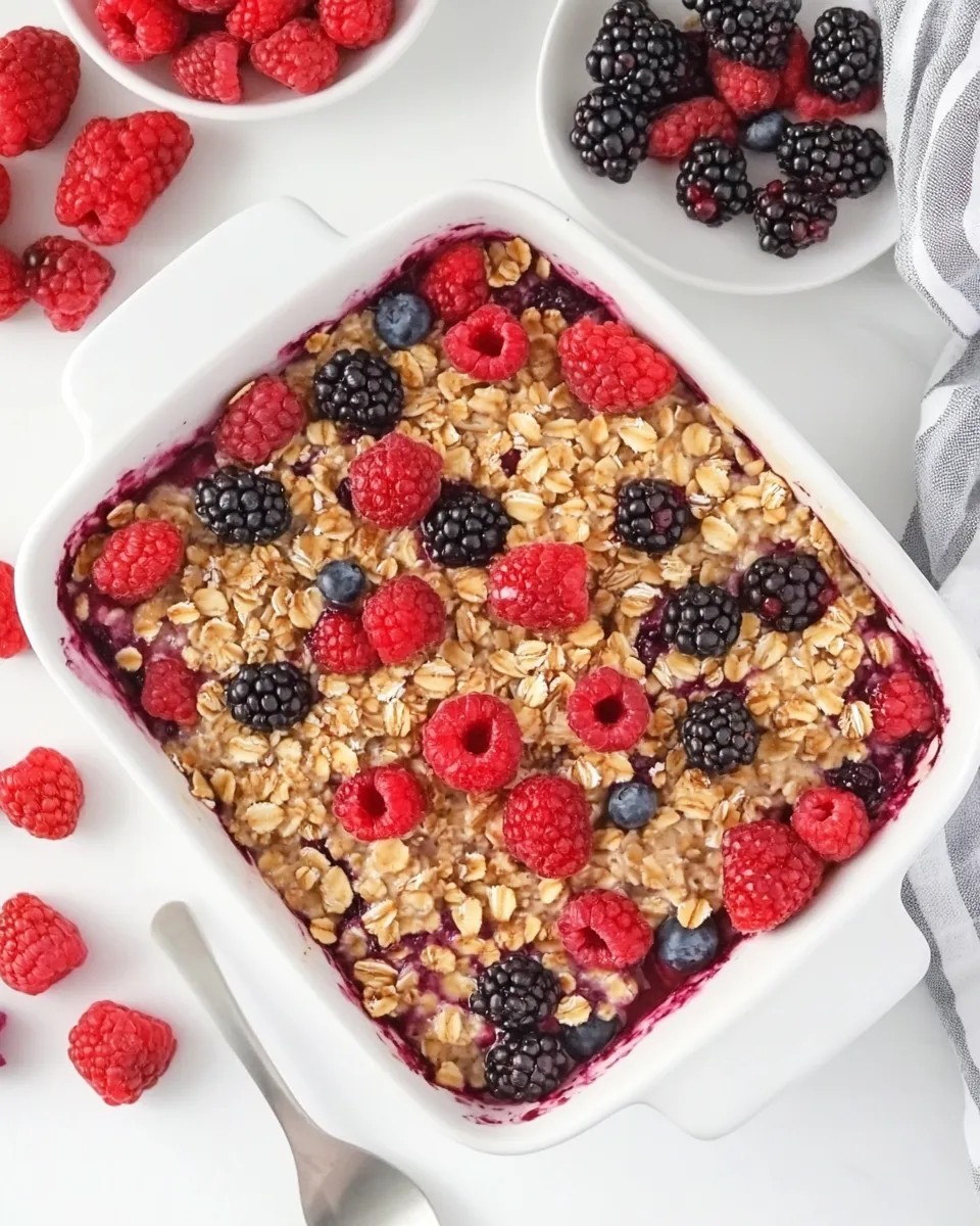 Easy Overnight Berry Baked Oatmeal picture