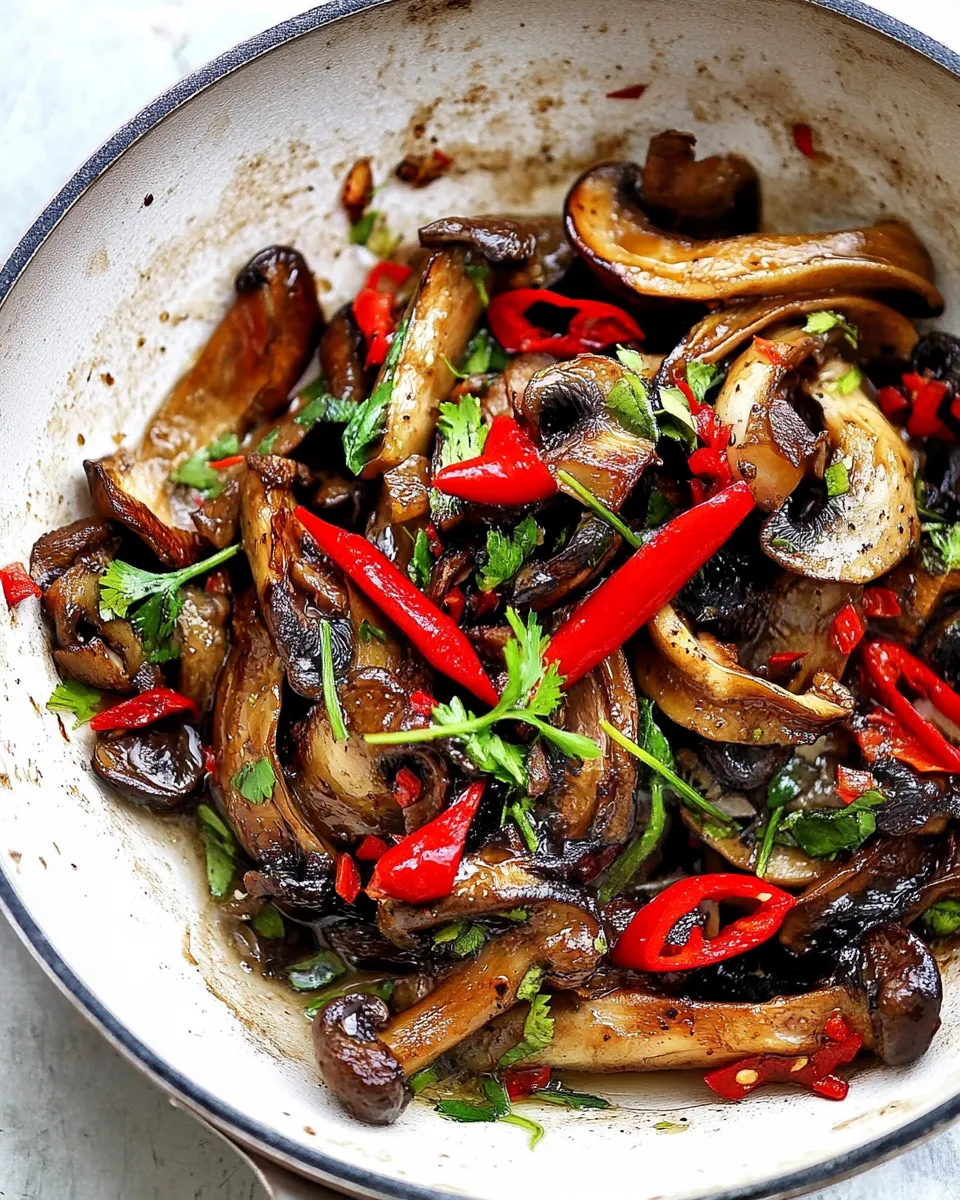 Easy Pan-fried Green Herb Oyster Mushroom image