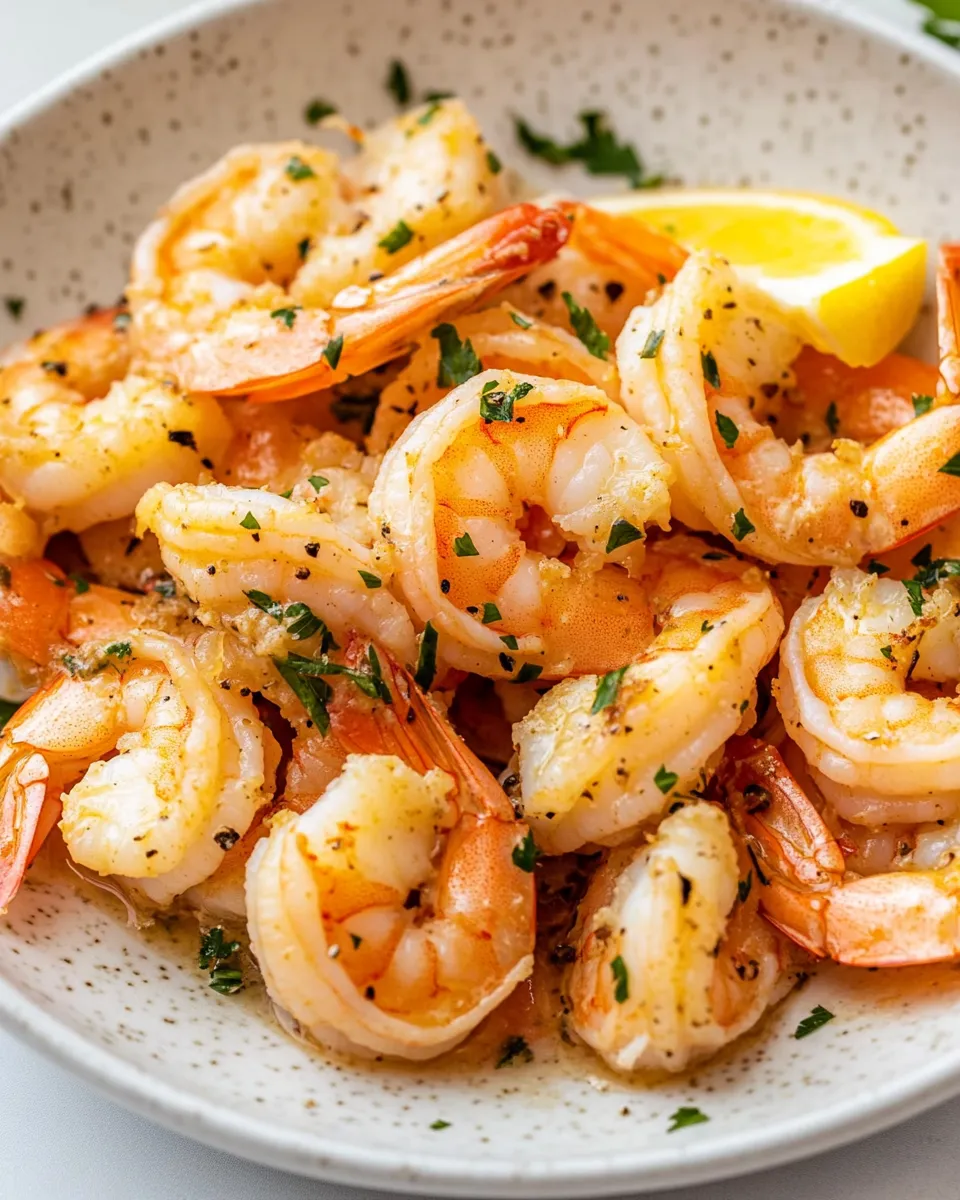 Delicious Pan Seared Shrimp shot