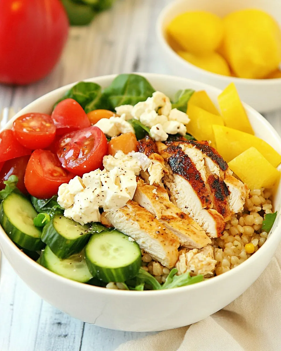 Classic Panera Mediterranean Grain Bowl with Chicken image