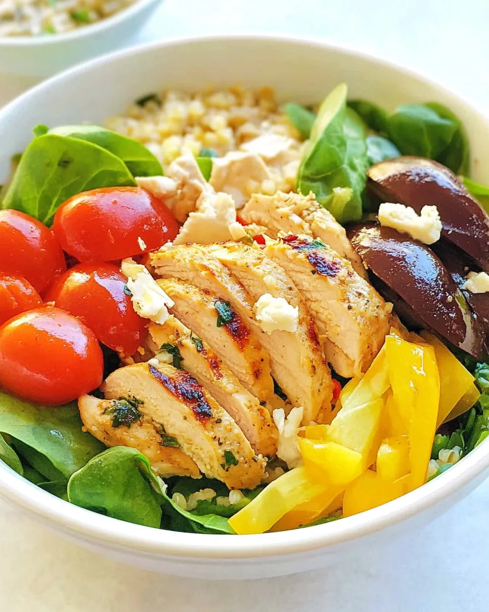 Easy Panera Mediterranean Grain Bowl with Chicken picture