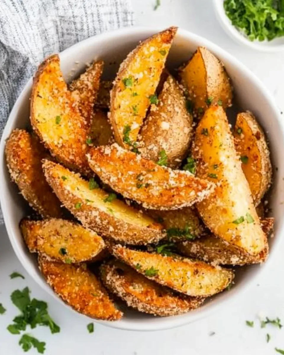 Delicious Parmesan Potato Wedges shot