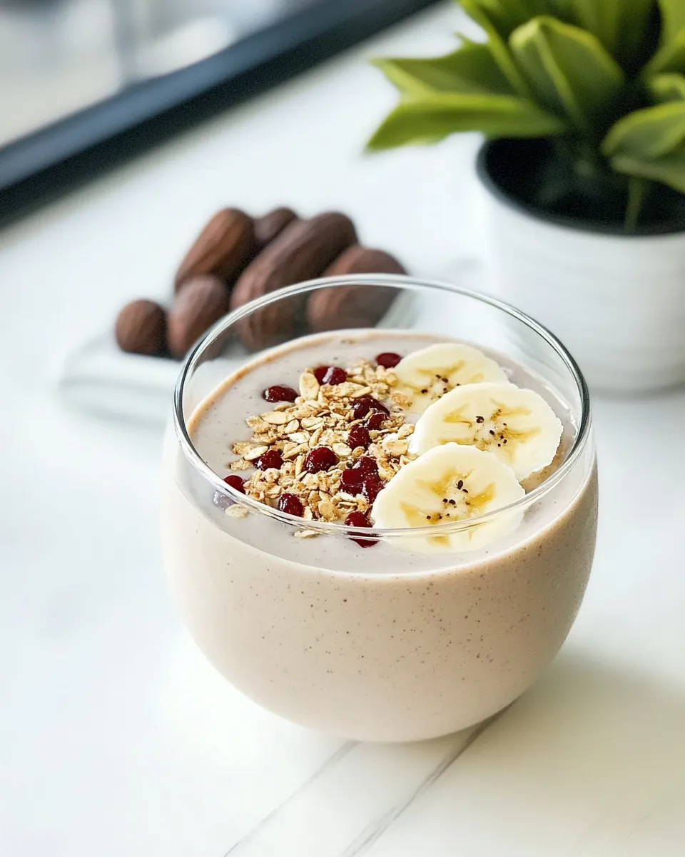 Delicious Peanut Butter Banana Protein Smoothie shot