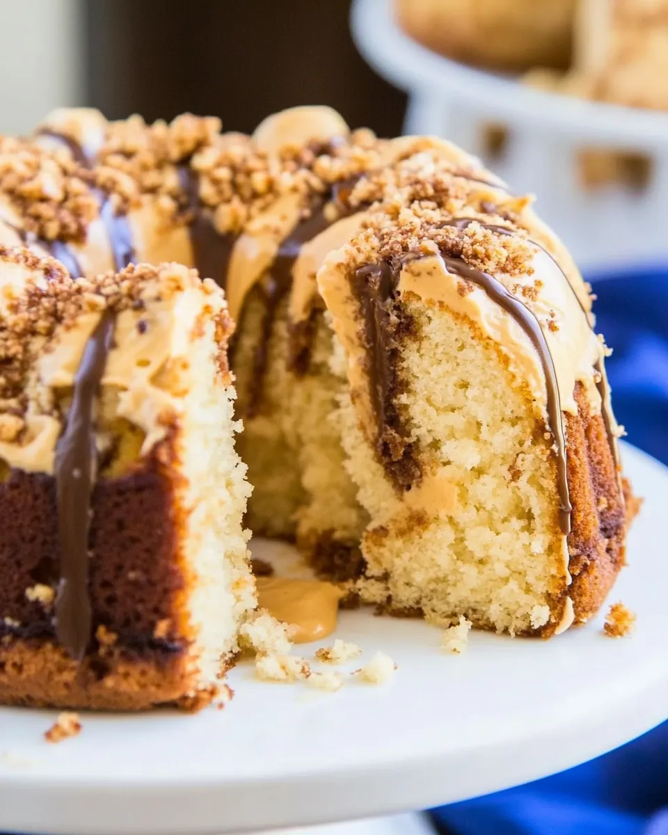 Delicious Peanut Butter Bundt Cake shot