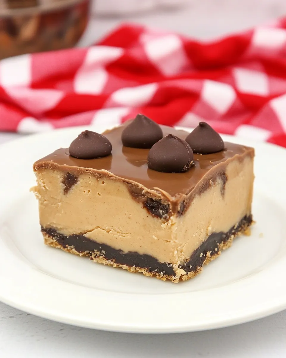 Delicious Peanut Butter Cheesecake Bars shot