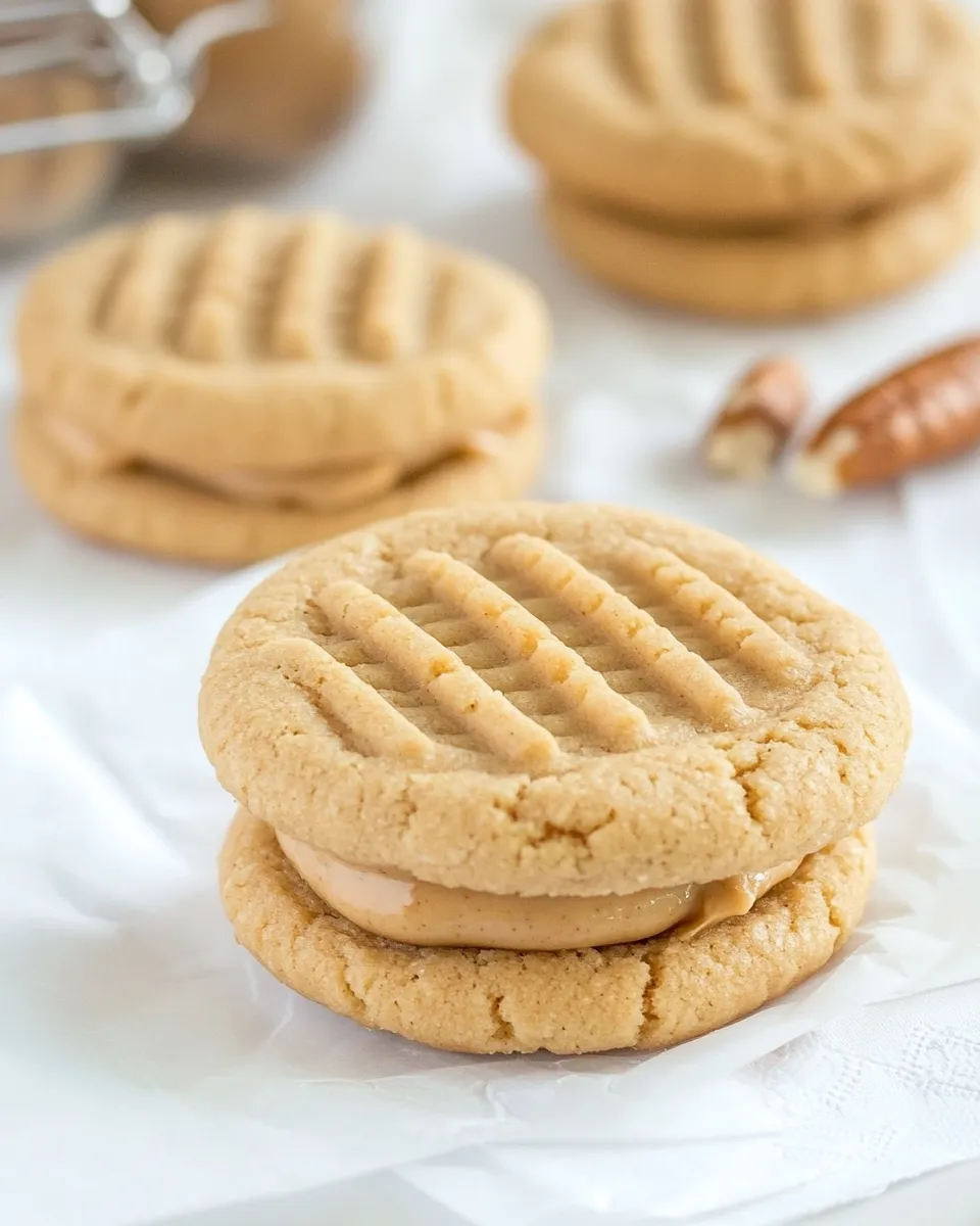 Classic Peanut Butter Maple Cream Sandwich Cookies image