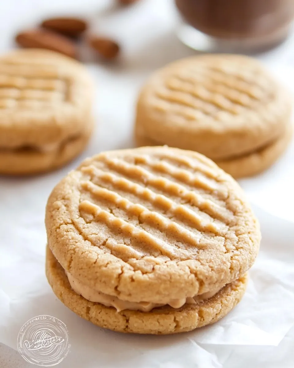 Delicious Peanut Butter Maple Cream Sandwich Cookies shot