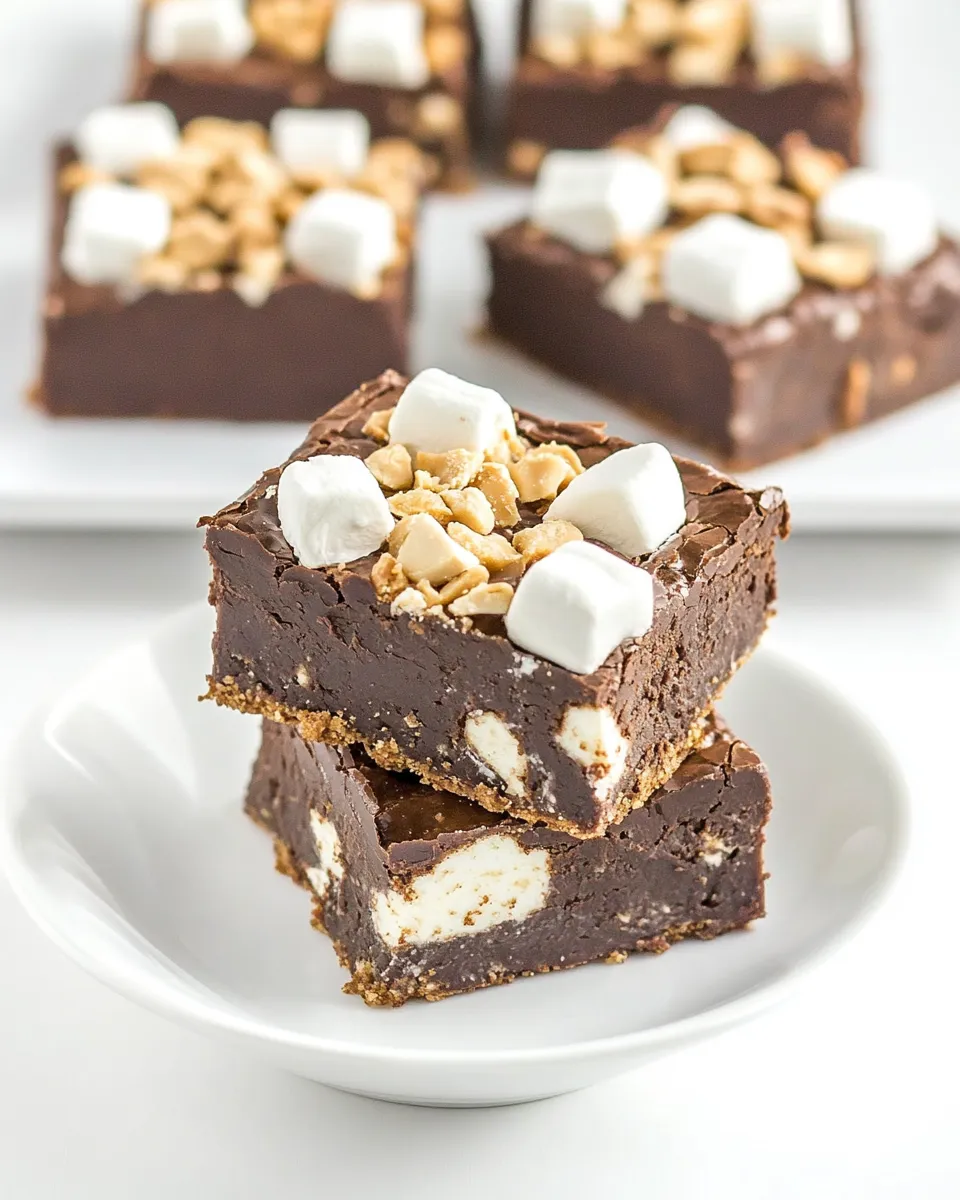 Easy Peanut Butter Smores No Bake Brownies picture