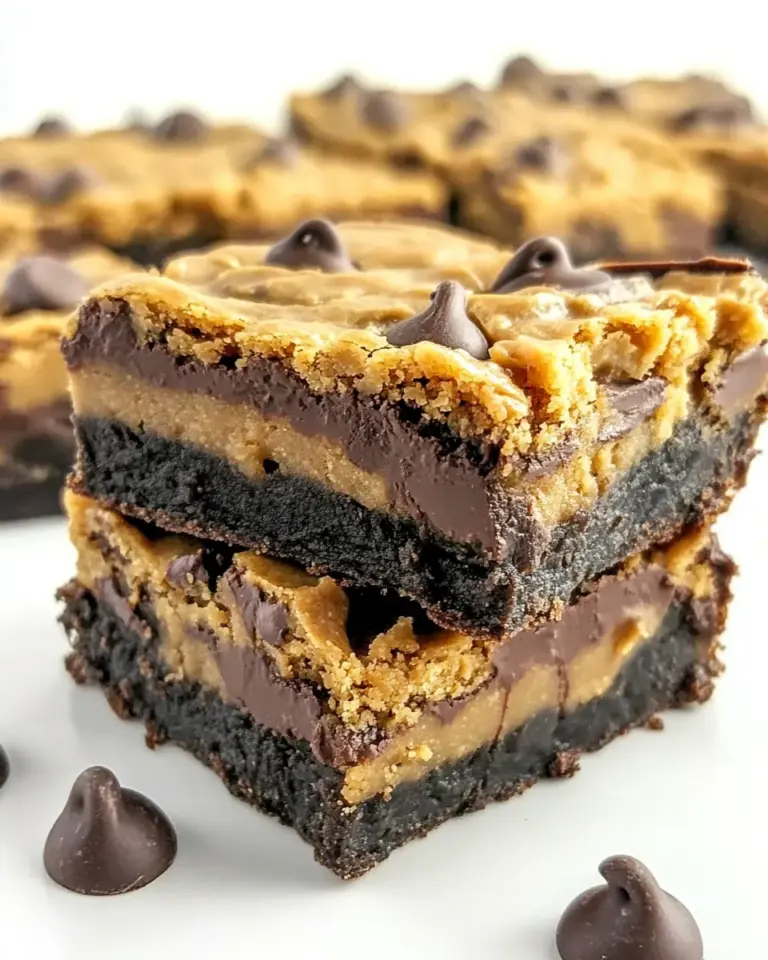 Homemade Peanut Butter Stuffed Chocolate Cookie Bars photo