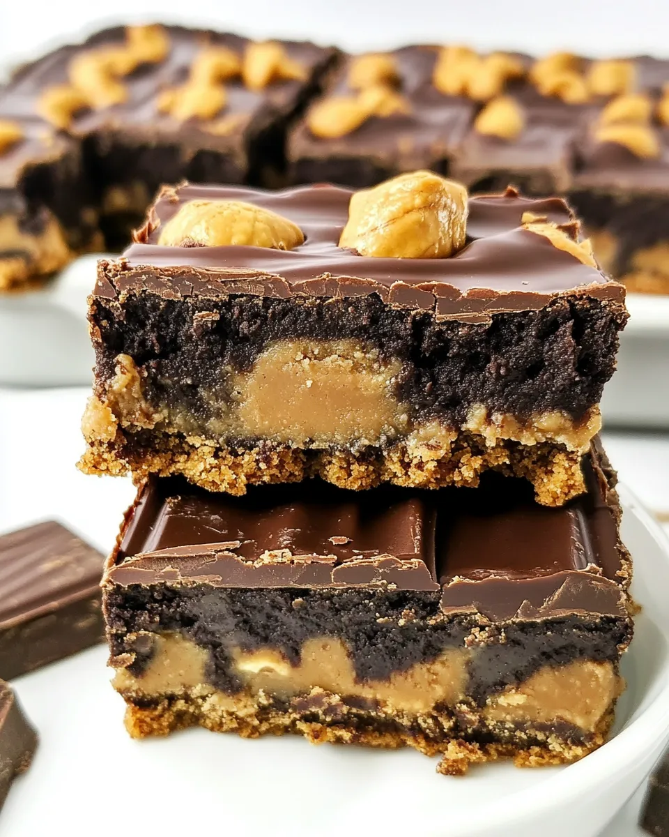 Classic Peanut Butter Stuffed Chocolate Cookie Bars image