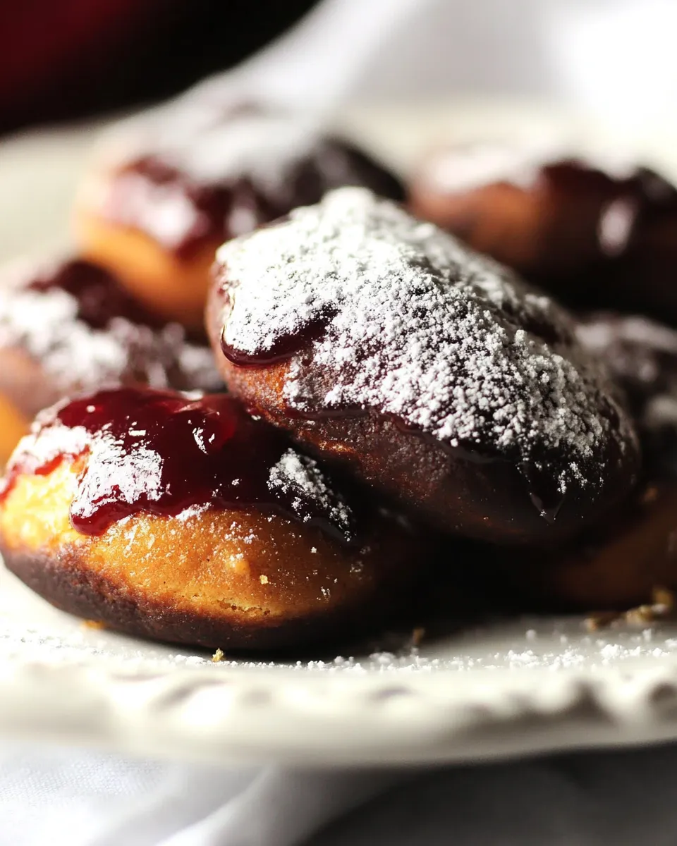 Homemade Peanut Butter and Jelly Doughnuts photo