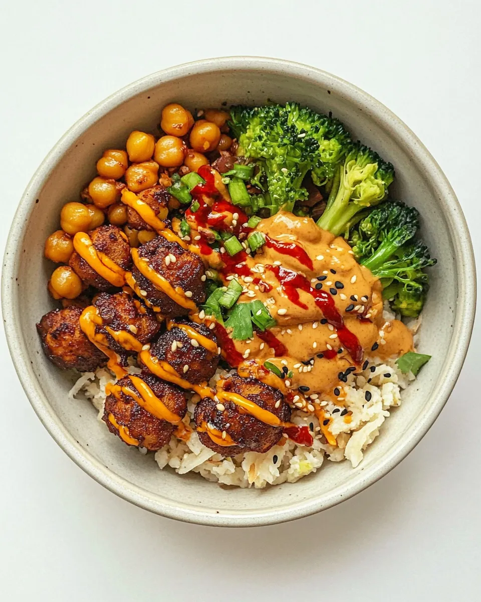 Homemade Peanut Chickpea Buddha Bowl photo