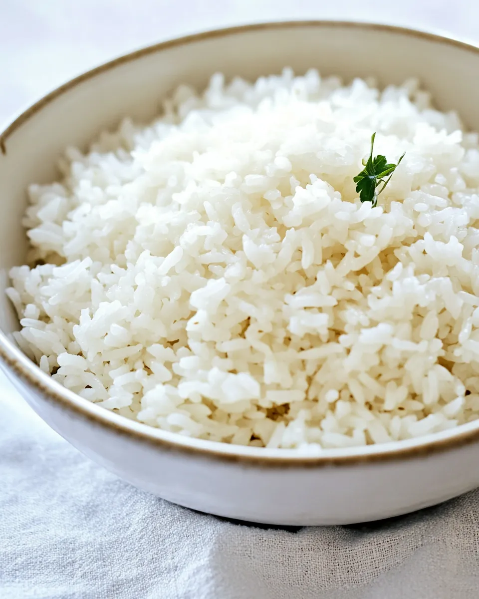 Delicious Perfect Steamed Rice shot
