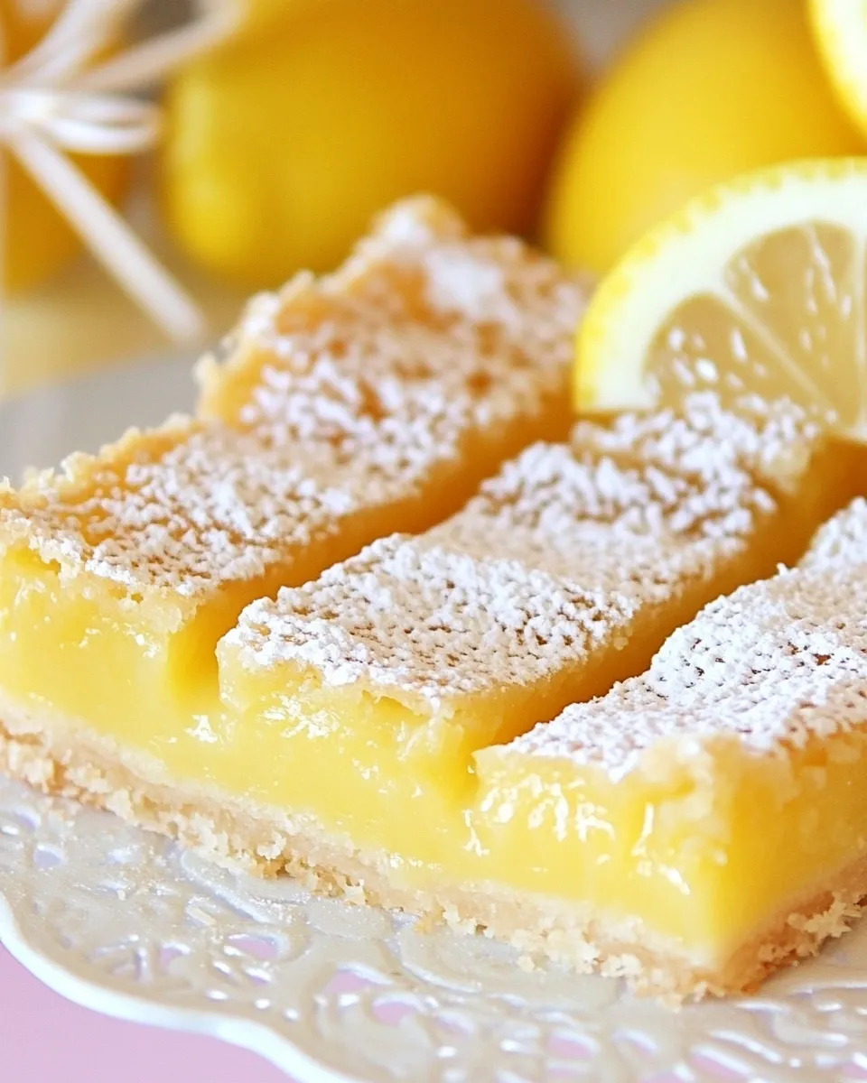 Homemade Perfectly Pretty Lemon Bars recipe photo