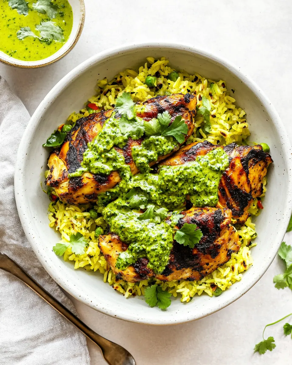 Easy Peruvian Chicken & Rice with Green Sauce picture