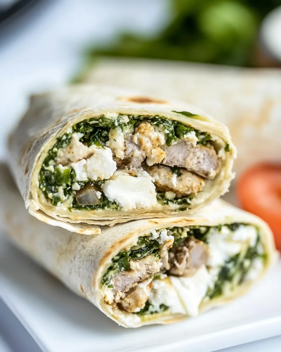 Delicious Pesto Freezer Breakfast Burritos shot