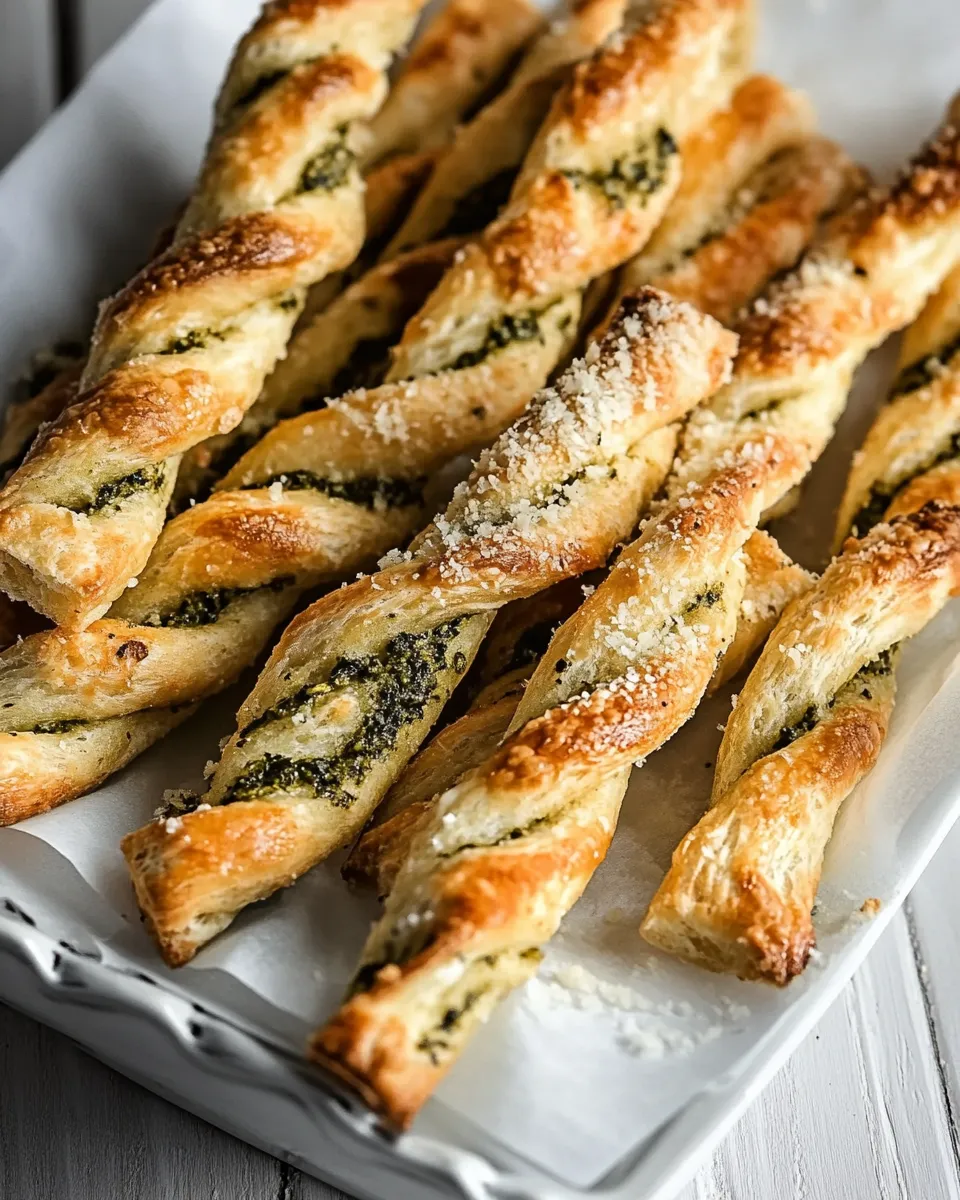 Homemade Pesto Parmesan Cheese Straws photo