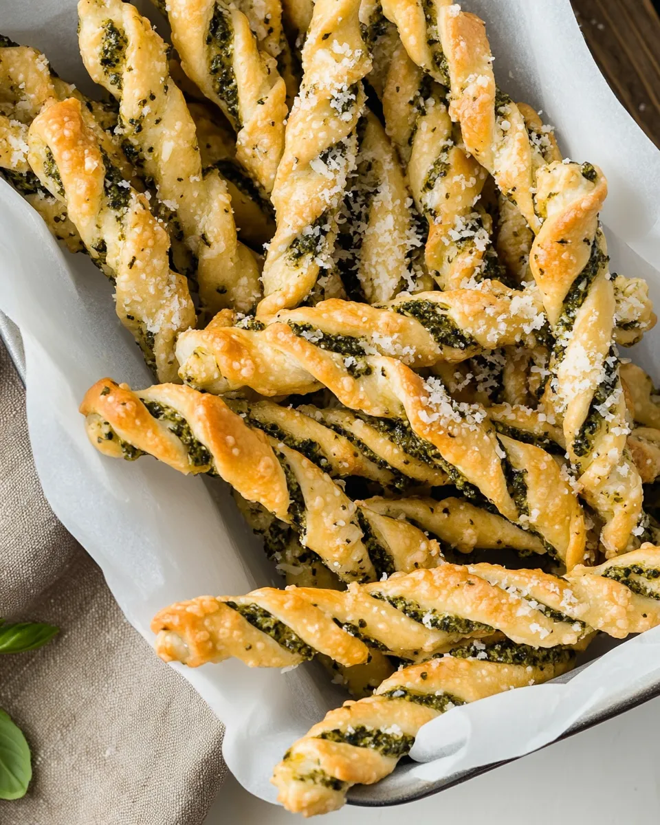 Classic Pesto Parmesan Cheese Straws image