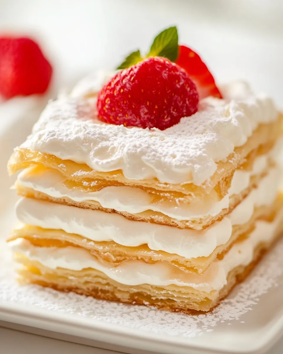 Healthy Phyllo Napoleon (Faux Mille-Feuille) shot