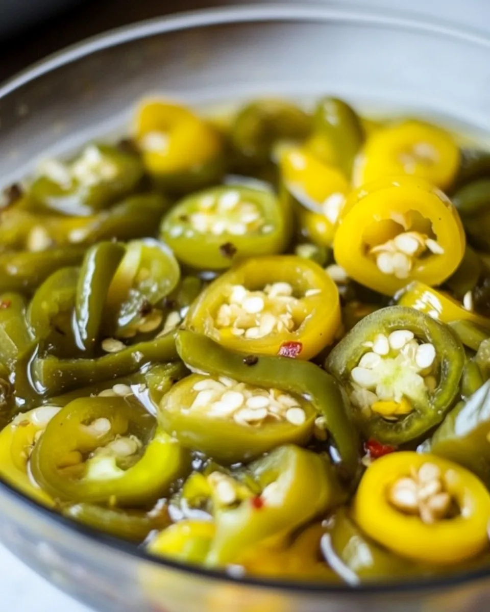 Delicious Pickled Chilies shot