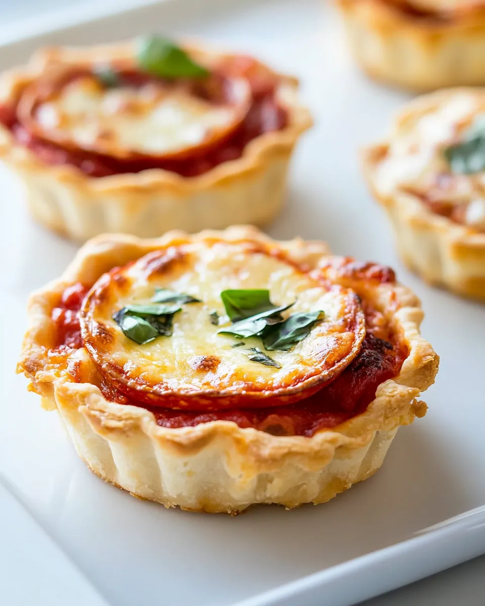 Delicious Pie Crust Pizza Tarts shot